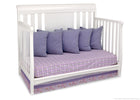 Delta Children White Ambiance (108) Bennington Sleigh 4-in-1 Crib, Day Bed Conversion a4a 3-Bennington Sleigh 4-in-1 Crib