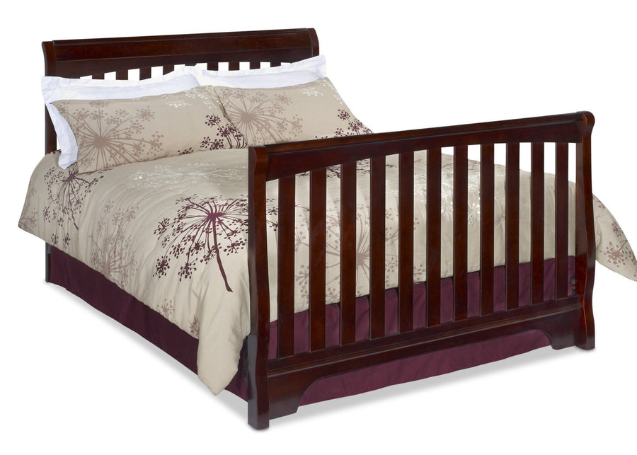 Delta Childrens Vintage Espresso (616) Eclipse 4-in-1 Full Bed Conversion Right View d4d 15-Eclipse 4-in-1 Crib