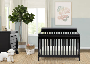 Canton 4 in 1 Crib Black (001) 3