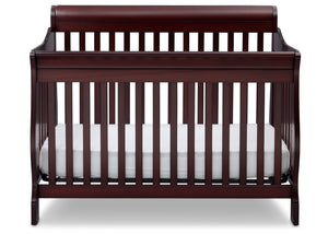 Delta Children Espresso Cherry (205) Canton 4-in-1 Crib, Crib Conversion, Front View b1b 26