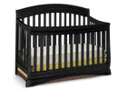 Delta Children Black (001) Solutions Curved 4 in 1 Crib, Crib Conversion  12-Solutions Curved 4-in-1 Crib