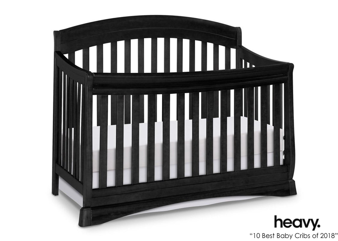 Delta Children Black (001) Solutions Curved 4 in 1 Crib, With Seal a5a