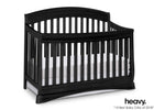 Delta Children Black (001) Solutions Curved 4 in 1 Crib, With Seal a5a 13-Solutions Curved 4-in-1 Crib