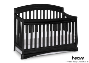 Delta Children Black (001) Solutions Curved 4 in 1 Crib, With Seal a5a 7