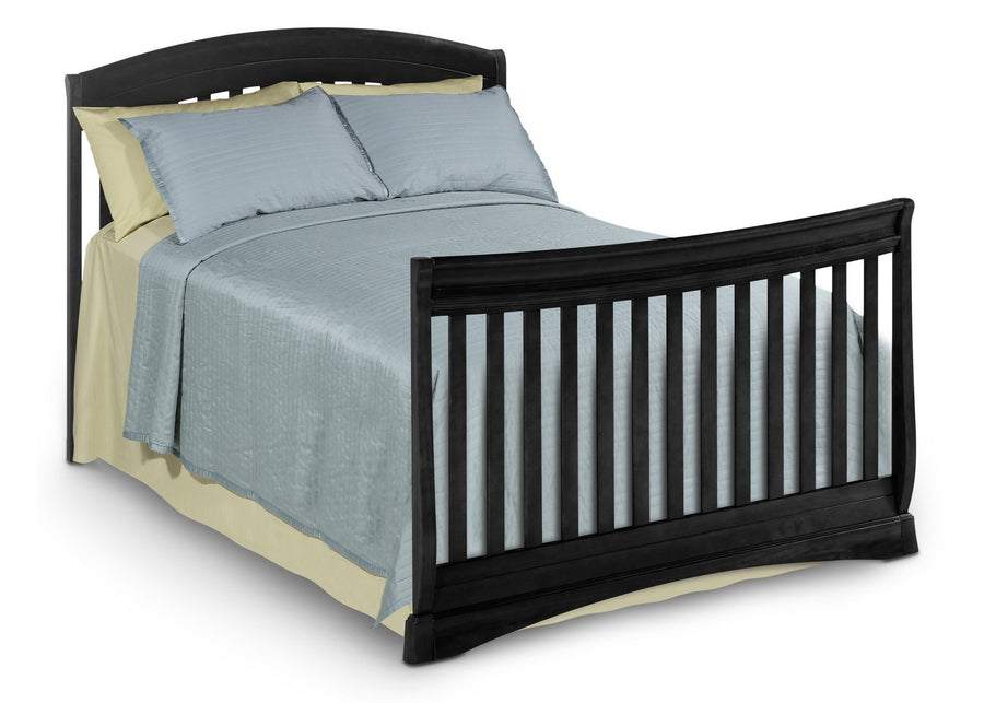 Delta Children Black (001) Solutions Curved 4 in 1 Crib, Full-Size Conversion a4a 3-Solutions Curved 4-in-1 Crib