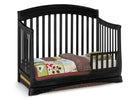 Delta Children Black (001) Solutions Curved 4 in 1 Crib, Toddler Bed Conversion a2a 1-Solutions Curved 4-in-1 Crib