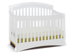 Delta Children White (100) Solutions Curved 4 in 1 Crib, Crib Conversion b2b 25