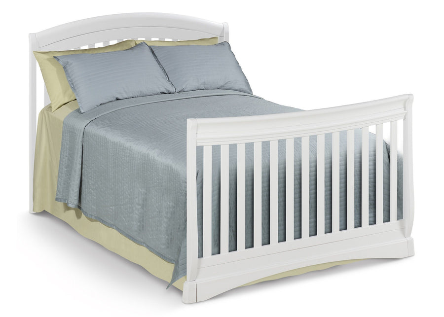 Delta Children White (100) Solutions Curved 4 in 1 Crib, Full-Size Conversion b5b 7-Solutions Curved 4-in-1 Crib