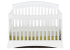 Delta Children White (100) Solutions Curved 4 in 1 Crib, Crib Conversion Front View b1b 4-Solutions Curved 4-in-1 Crib