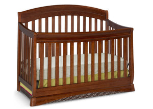 Delta Children Dark Cherry (604) Solutions Curved 4 in 1 Crib, Crib Conversion c2c 31