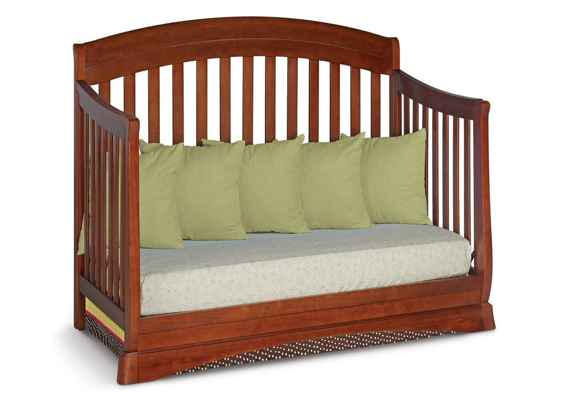Delta Children Dark Cherry (604) Solutions Curved 4 in 1 Crib, Day Bed Conversion c4c