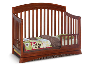 Delta Children Dark Cherry (604) Solutions Curved 4 in 1 Crib, Toddler Bed Conversion c3c 14