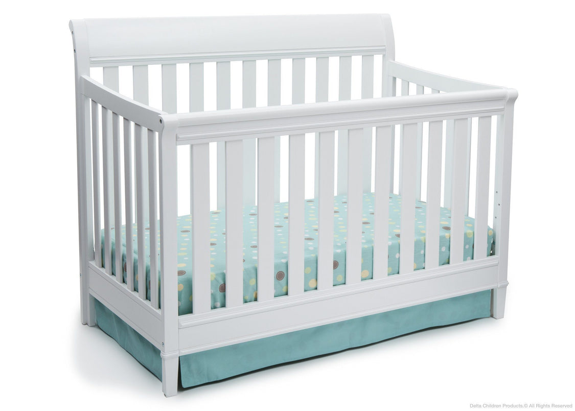 Delta Children White 100 Haven 4-in-1 Crib, Crib Conversion