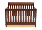 Delta Children Espresso Truffle (208) Haven 4-in-1 Crib, Crib Conversion Front View b1b with badge 10-Haven 4-in-1 Crib