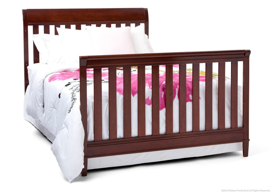 Delta Children Black Cherry Espresso (607) Haven 4-in-1 Crib, Full-Size Bed Conversion c6c 21-Haven 4-in-1 Crib