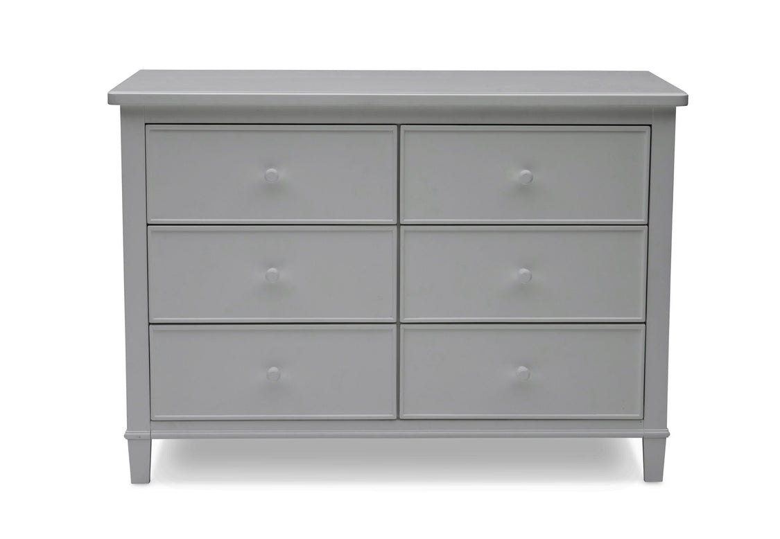 DCB: Delta Children Grey (026) Haven 6 Drawer Dresser, Front Silo View