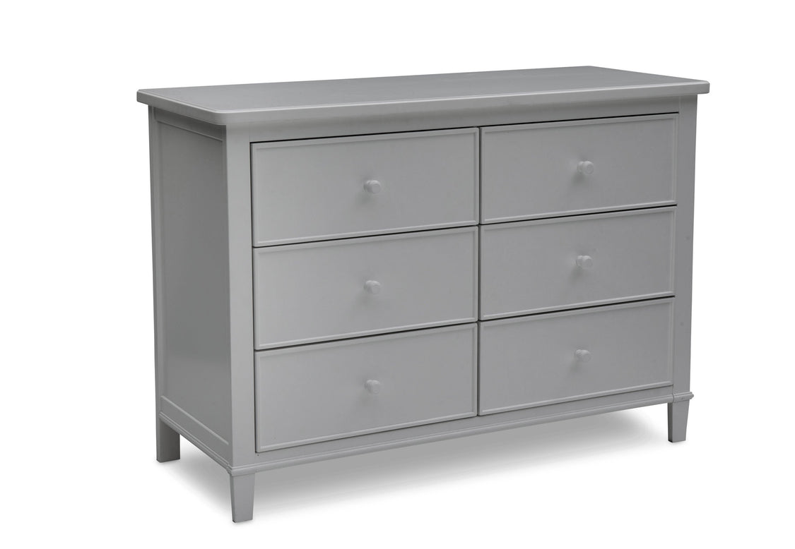 Delta Children Grey (026) Haven 6 Drawer Dresser, Right Silo View