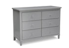 Delta Children Grey (026) Haven 6 Drawer Dresser, Right Silo View 3-Haven 6 Drawer Dresser