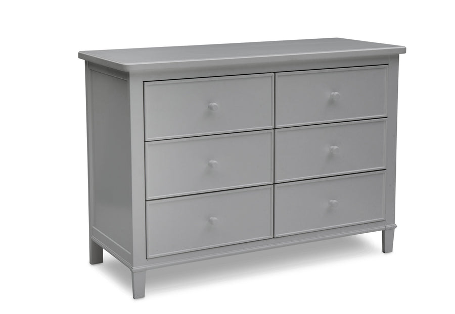 Delta Children Grey (026) Haven 6 Drawer Dresser, Right Silo View 3-Haven 6 Drawer Dresser