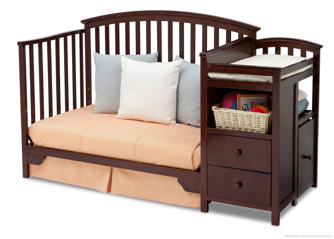 Delta Children Black Cherry Espresso (607) Sonoma Crib 'N' Changer, Day Bed Conversion b5b