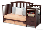 Delta Children Black Cherry Espresso (607) Sonoma Crib 'N' Changer, Day Bed Conversion b5b 9-Sonoma Crib N Changer