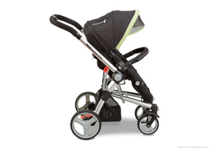 Simmons Kids Black with Green Trim (013) Comfort Tech Tour Buggy Stroller, Full Right View with Canopy Option 9