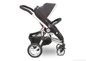 Simmons Kids Black with Silver Trim (014) Comfort Tech Tour Buggy Stroller, Full Right View b2b 5