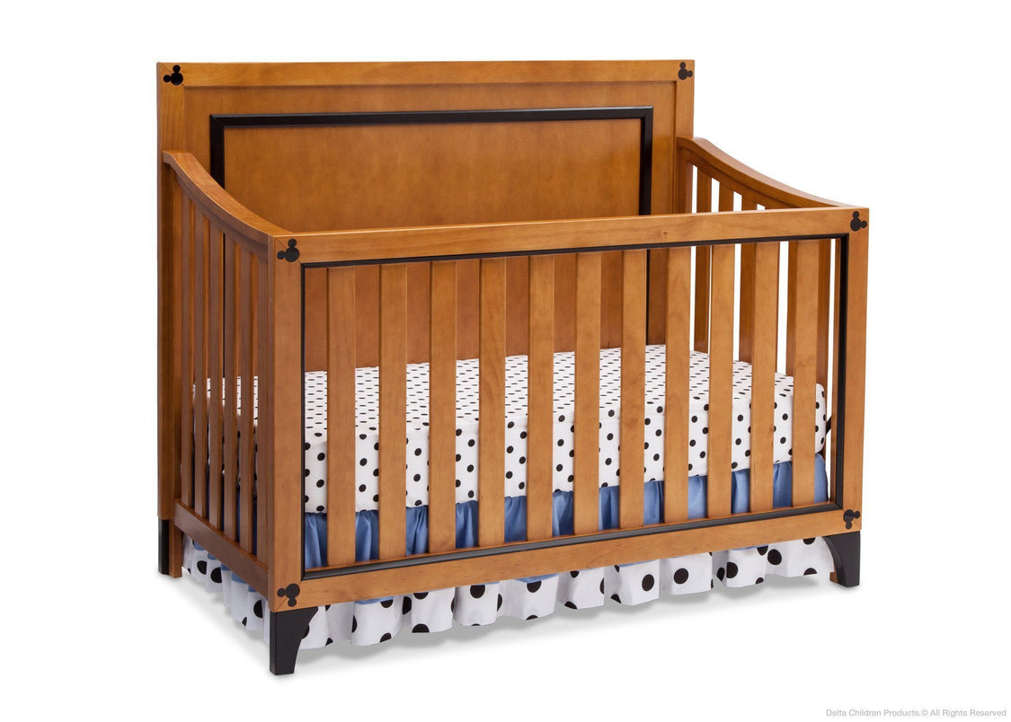 Delta Children Honey / Black (925) Disney Mickey Icon 4-in-1 Crib, Crib Conversion