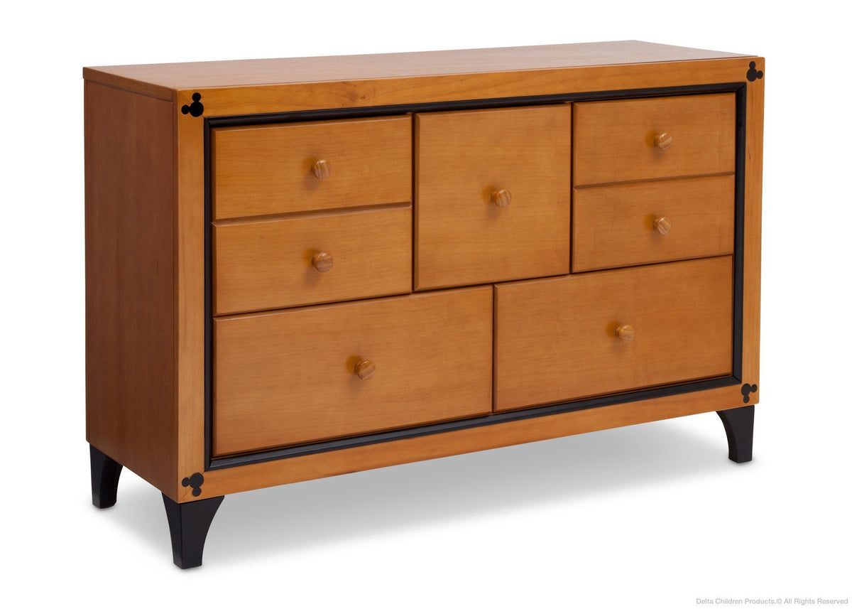 Delta Children Warm Honey / Black (925) Disney Mickey Icon 5 Drawer Dresser a2a