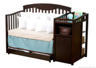Delta Children Espresso Cherry (205) Cambridge Crib 'N' Changer, Day Bed Conversion a4a 3-Cambridge Crib N Changer