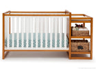 Delta Children Warm Honey / White (2053) Gramercy Crib 'N' Changer, Crib Conversion Front View a3a 2-Gramercy Crib N Changer