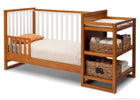 Delta Children Warm Honey / White (2053) Gramercy Crib 'N' Changer, Toddler Bed Conversion Option 1 a5a 3-Gramercy Crib N Changer