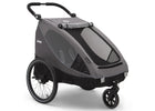 Grey (2130) 3-Jeep Everest 2-in-1 Child Bike Trailer and Stroller for 2 Kids