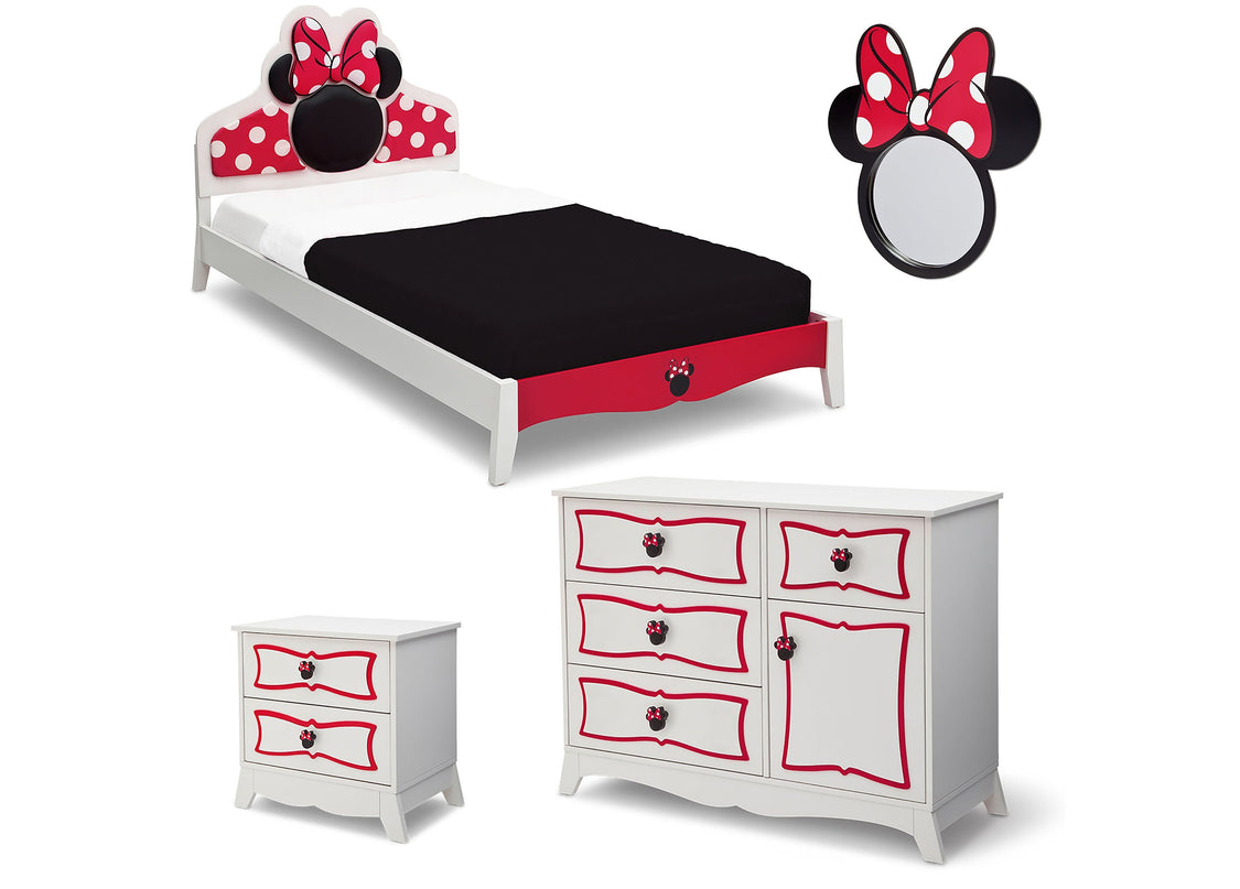 Minnie Mouse Wooden Twin Bedroom Collection (99447MN), Silo Collection, a2a