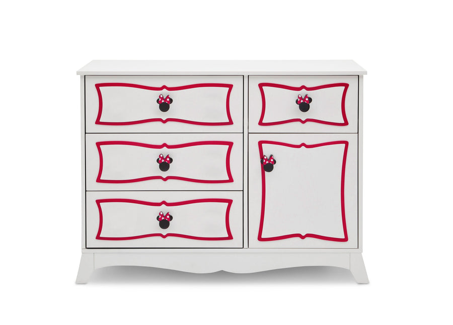 Minnie Mouse Wooden Twin Bedroom Collection (99447MN), Dresser Silo, a4a 3-Minnie Mouse Wooden Twin Bedroom Collection