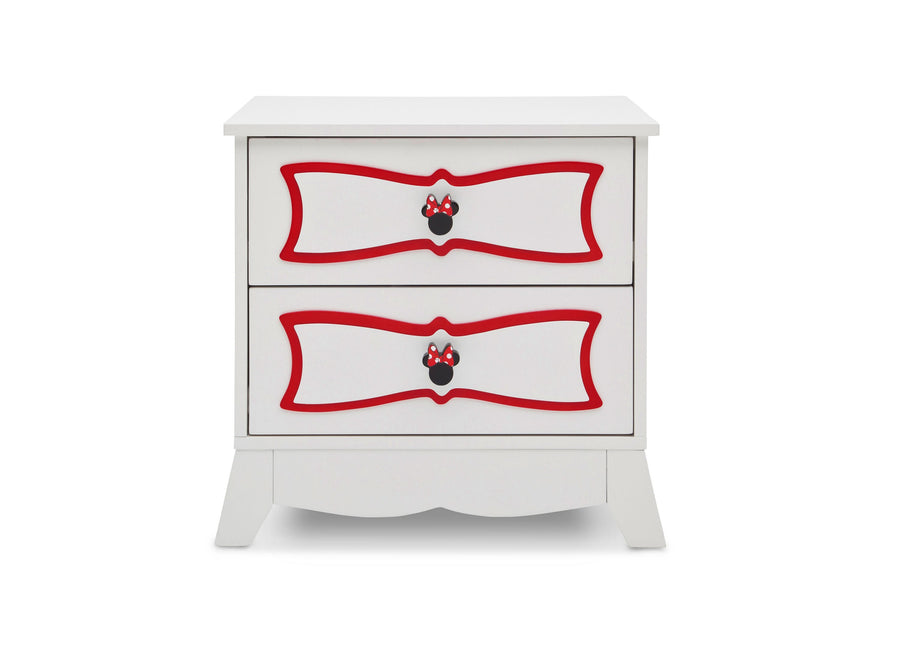 Minnie Mouse Wooden Twin Bedroom Collection (99447MN), Nightstand Silo, a5a 4-Minnie Mouse Wooden Twin Bedroom Collection
