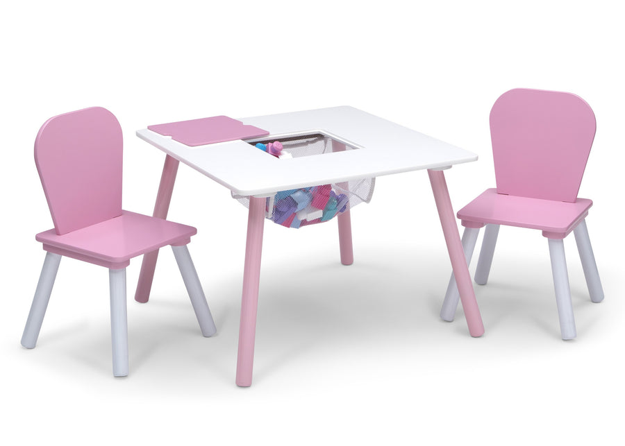 Light Pink and White (1176) 7-4-Piece Toddler Playroom Set