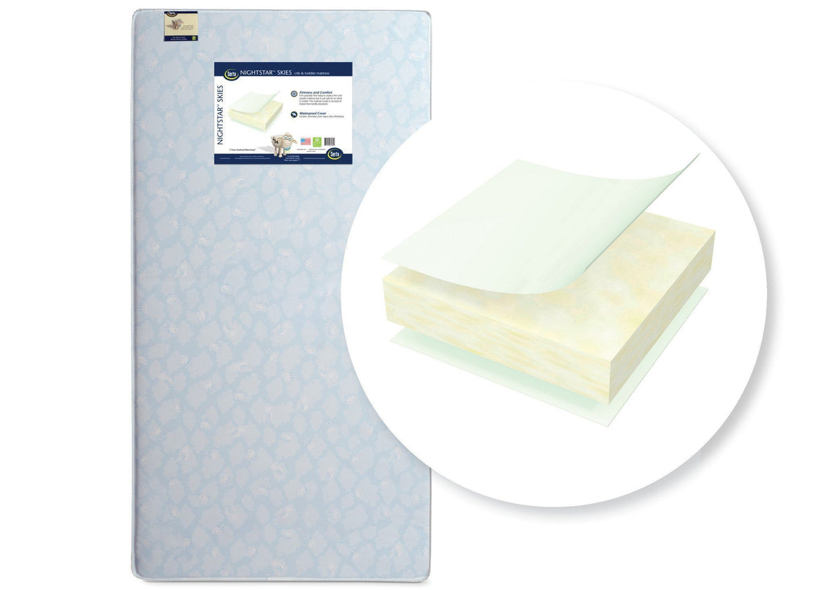 Serta Nightstarâ„¢ Skies Crib & Toddler Mattress Front View a1a No Color (NO)
