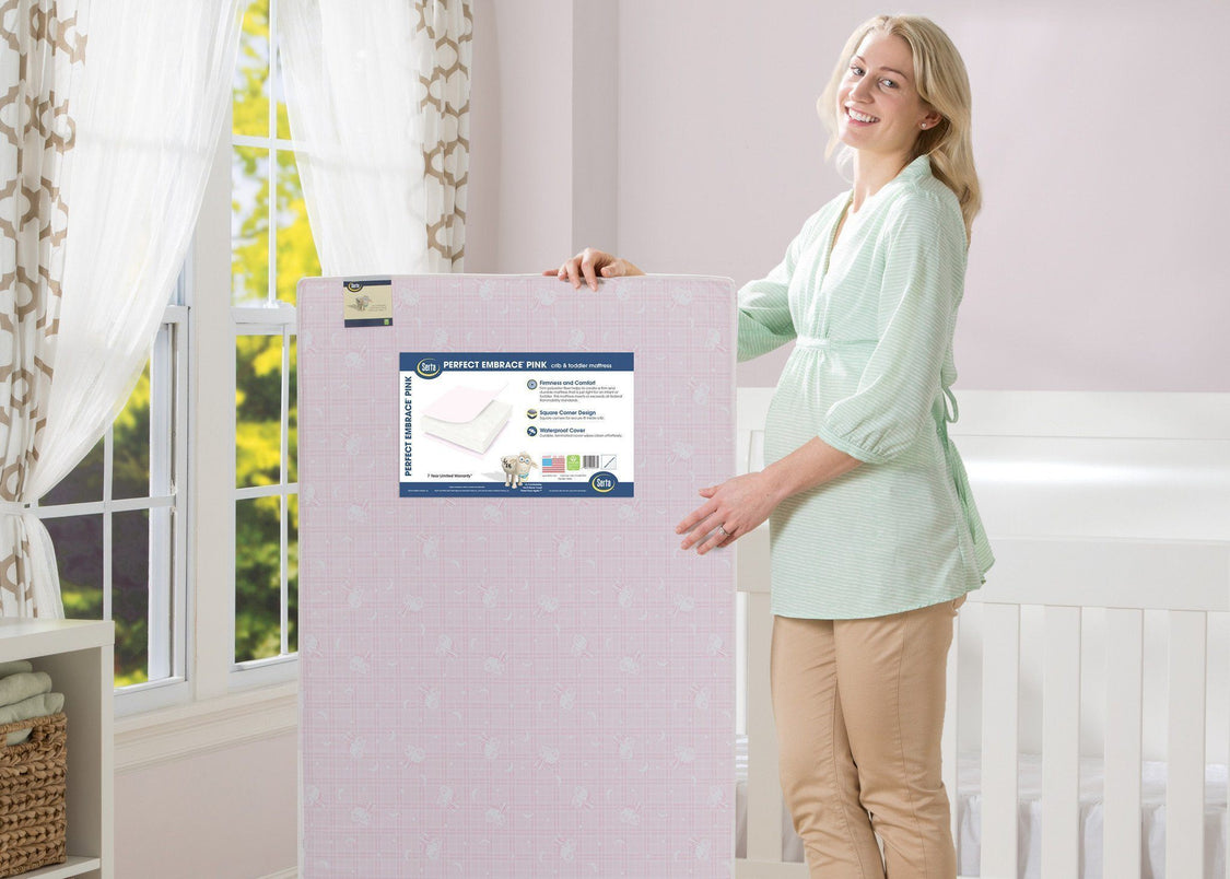 Serta Perfect Embrace Pinkâ„¢ Crib & Toddler Mattress Lifestyle View a0a No Color (NO)