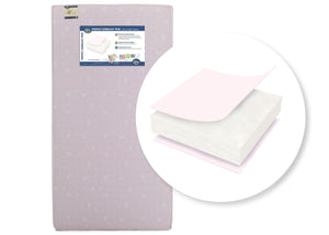 Serta Perfect Embrace Pinkâ„¢ Crib & Toddler Mattress Front View a1a No Color (NO) 0