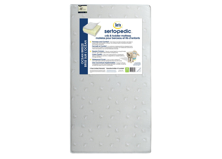 Serta Sertapedic® Ocean Breeze Crib and Toddler Mattress Front View a3a No Color (NO) 3-Sertapedic® Ocean Breeze Crib and Toddler Mattress