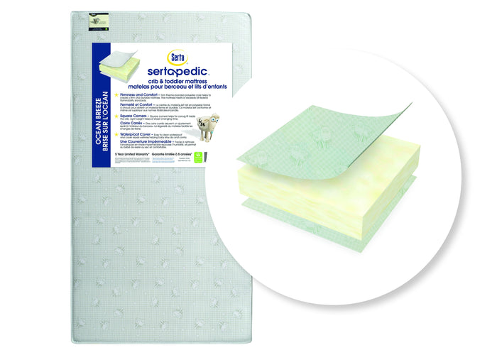 Serta Sertapedic® Ocean Breeze Crib and Toddler Mattress Cutout View a1a No Color (NO) 3-Sertapedic® Ocean Breeze Crib and Toddler Mattress