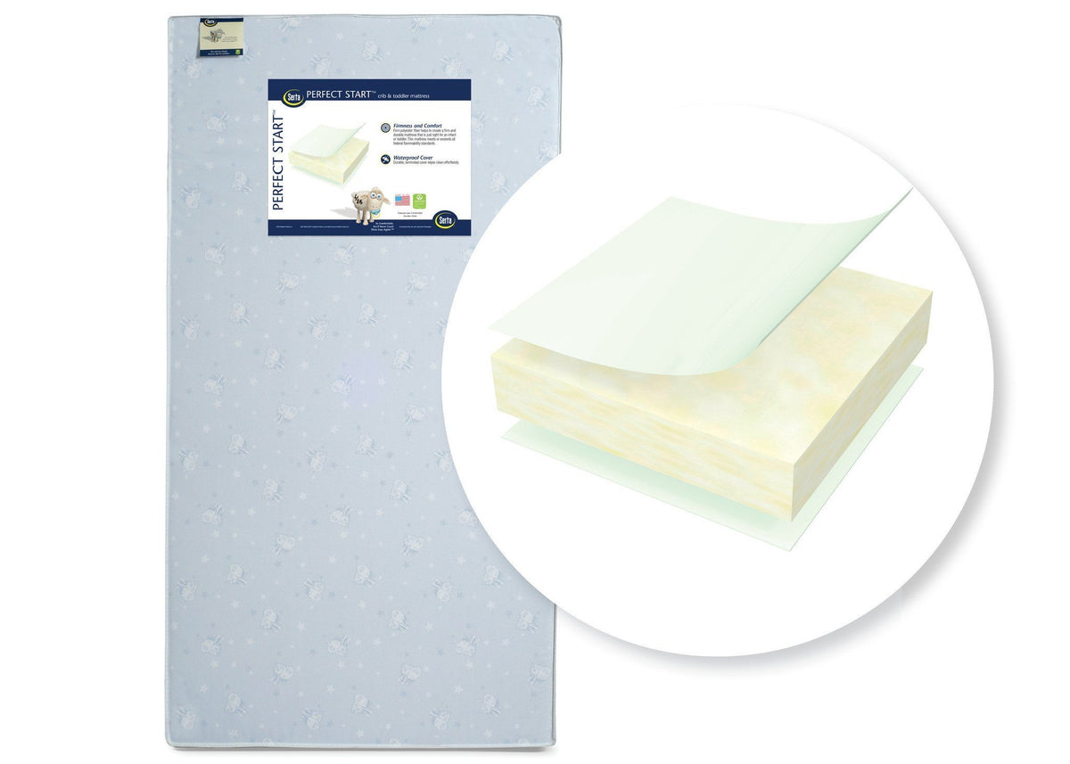 Serta Perfect Startâ„¢ Crib & Toddler Mattress Front View a1a No Color (NO)