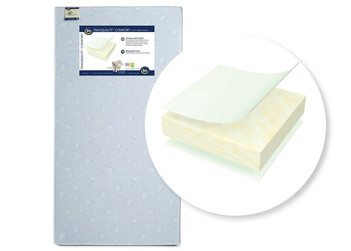 Serta Tranquility Comfort Crib & Toddler Mattress Front View a1a No Color (NO) 0-Serta Tranquility™ Comfort Crib & Toddler Mattress