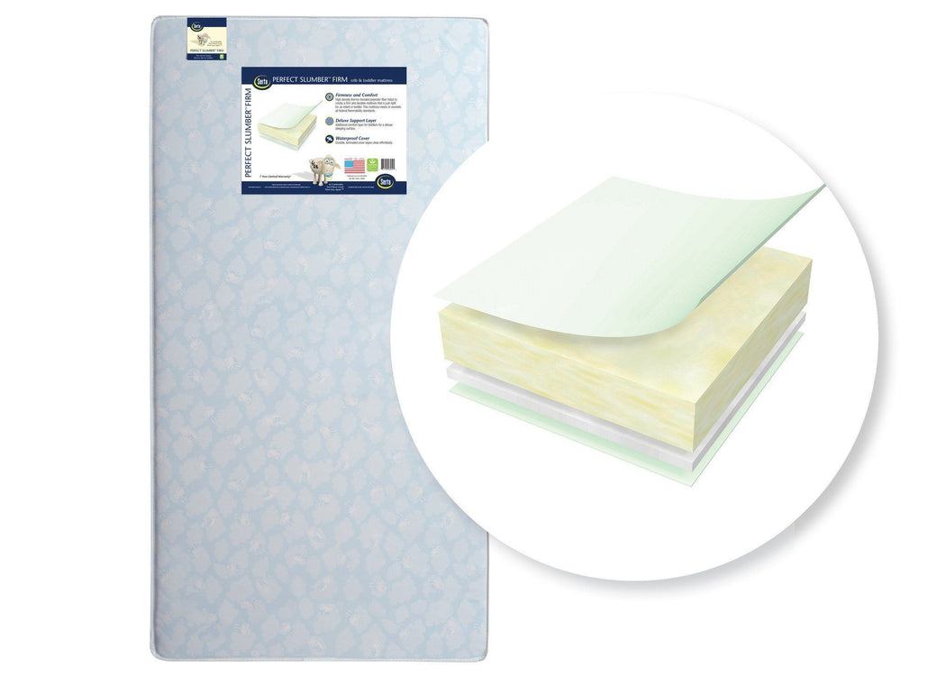Serta Perfect Slumberâ„¢ Firm Crib & Toddler Mattress, Front View, a1a No Color (NO)