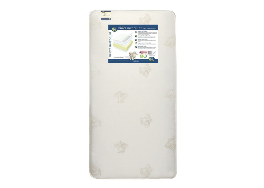 Serta Perfect Start Deluxe Crib & Toddler Mattress, Front View, a3a 5-Serta Perfect Start® Deluxe Crib & Toddler Mattress