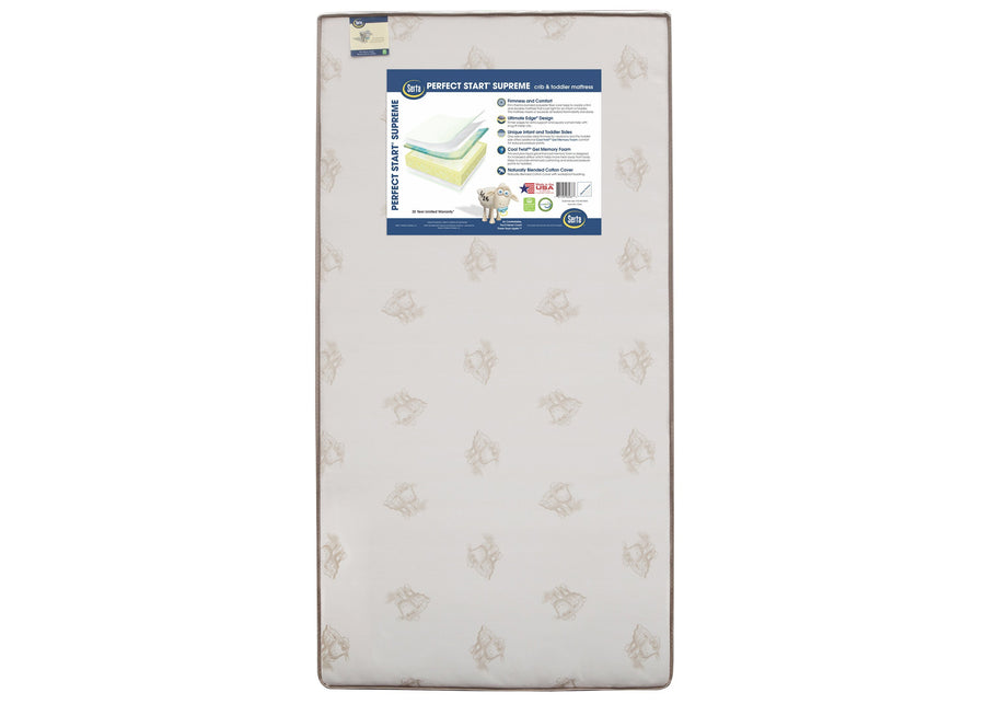 Serta Perfect Start Supreme Crib & Toddler Mattress, Front View, a3a No Color (NO) 2-Serta Perfect Start® Supreme Crib & Toddler Mattress