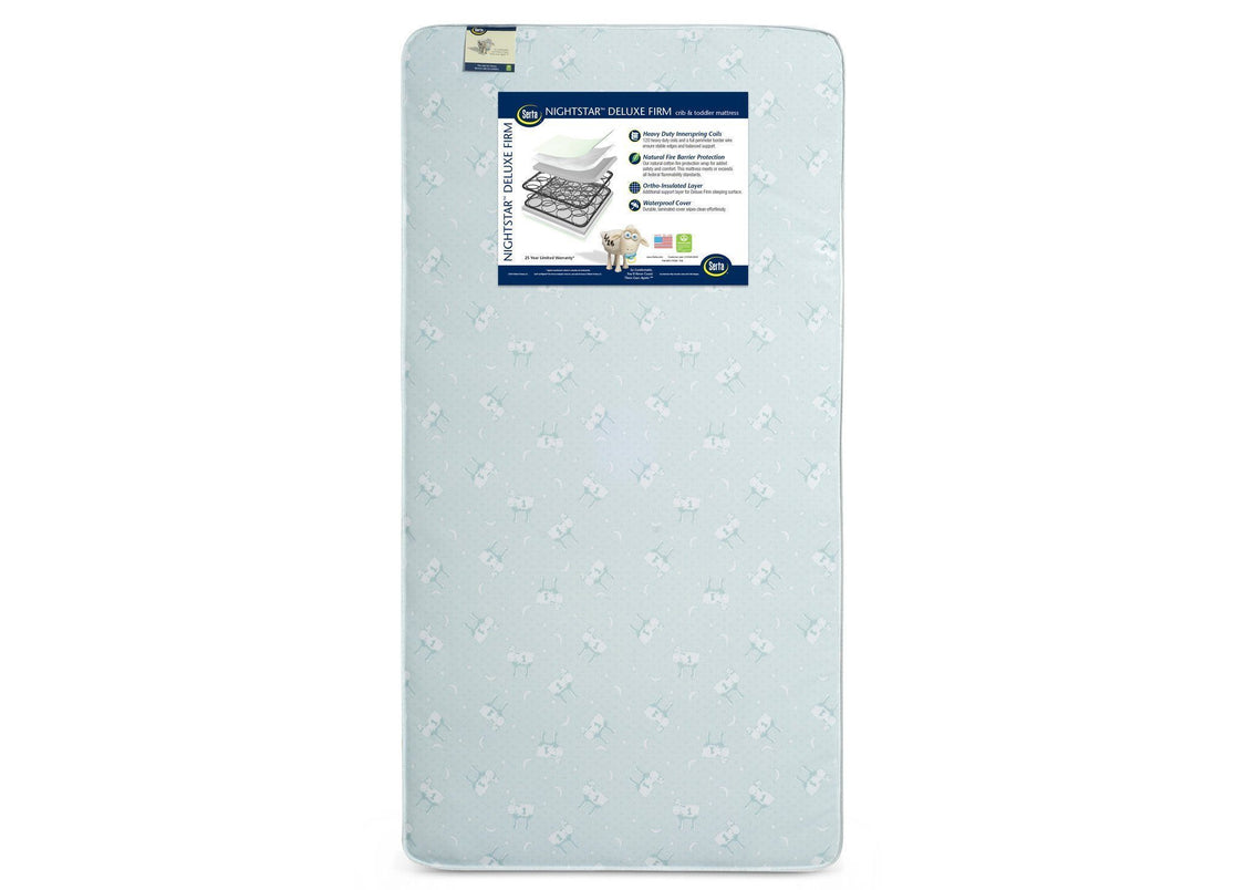 Serta Nightstarâ„¢ Deluxe Firm Crib & Toddler Mattress Front View a4a No Color (NO)