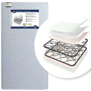 Serta Tranquility Extra Firm Crib & Toddler Mattress Front View a1a No Color (NO) 1