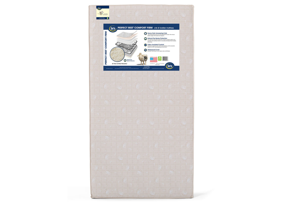 Serta Perfect Sleeper® Pirouette Crib and Toddler Mattress Front View a3a No Color (NO)